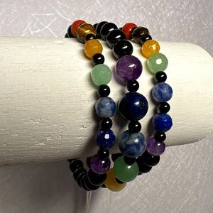 Chakra balancing stretchy bracelet